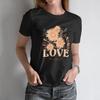 Яркая женская футболка с коротким рукавом LIVE LAUGH LOVE с принтом, украшенным подсолнухом, для радостного летнего образа