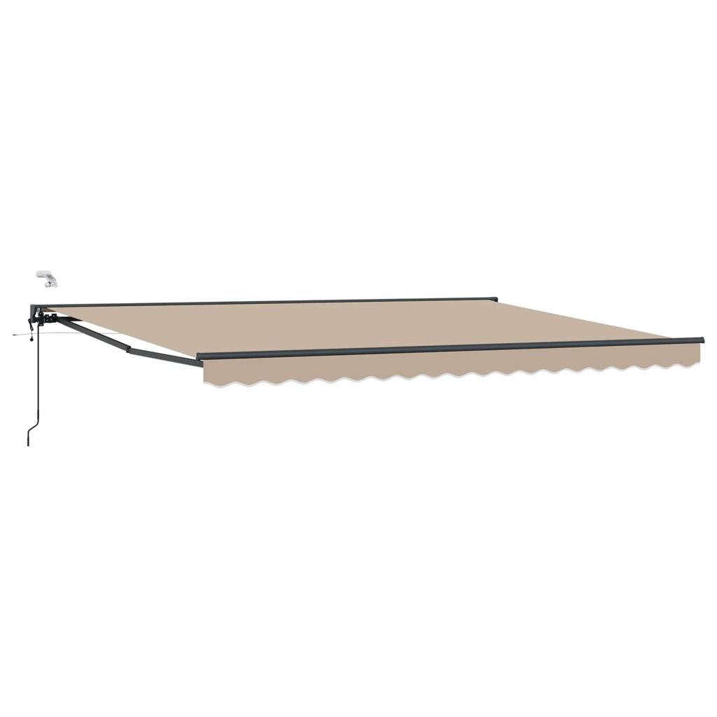 Electric Retractable Awning Beige and Anthracite 4 x 3 m