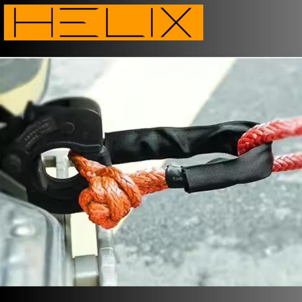 HELIX Мягкий трос-шакл, Трос-шакл, Буксировочный трос, Разрывная нагрузка 24 т, Крюк-шакл для буксировки автомобиля, Волокно, Для лебедки, 2 шт. [Параллельный импорт]