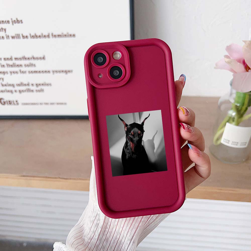 Чехол для телефона Sky Eye Ladder для iPhone 15 Samsung A24 Huawei Honor 90 Xiaomi Redmi 12 Infinix Realme Angel Eye Мягкая обложка NY6 Милый доберман арт