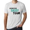 Мужская винтажная футболка с графическим рисунком Be Part of the Sassy Team Vintage White