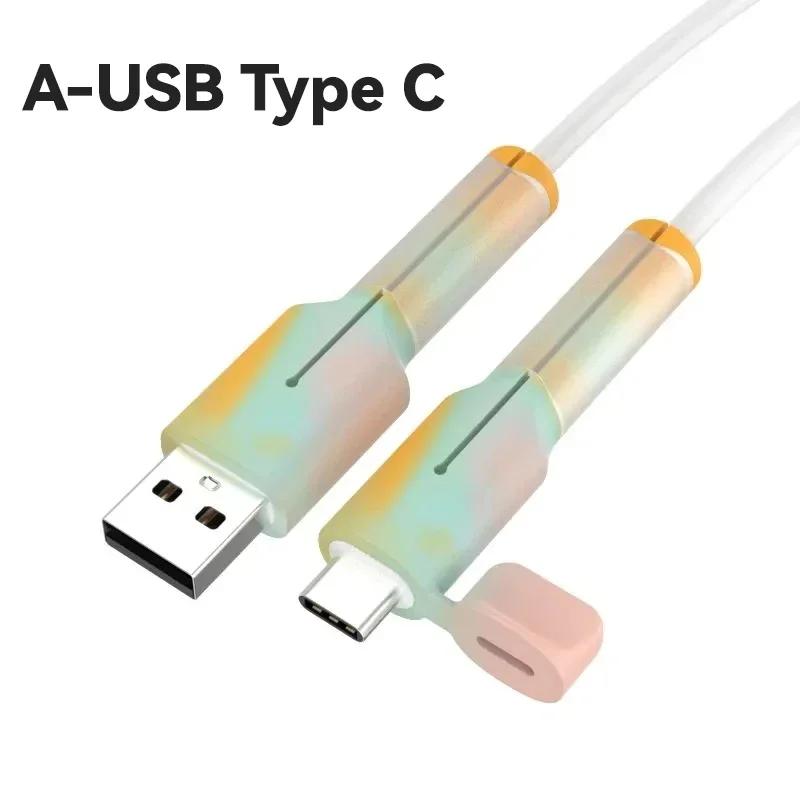 Мягкий силиконовый чехол для сматывания кабеля зарядного устройства USB Type C, защитный чехол от поломки для Xiaomi Huawei OPPO VIVO, чехол для линии передачи данных