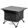 WTEMPO Удобный черный складной стол из алюминиевого сплава, портативный складной стол для самостоятельного вождения для кемпинга, стол для барбекю с сумкой для хранения