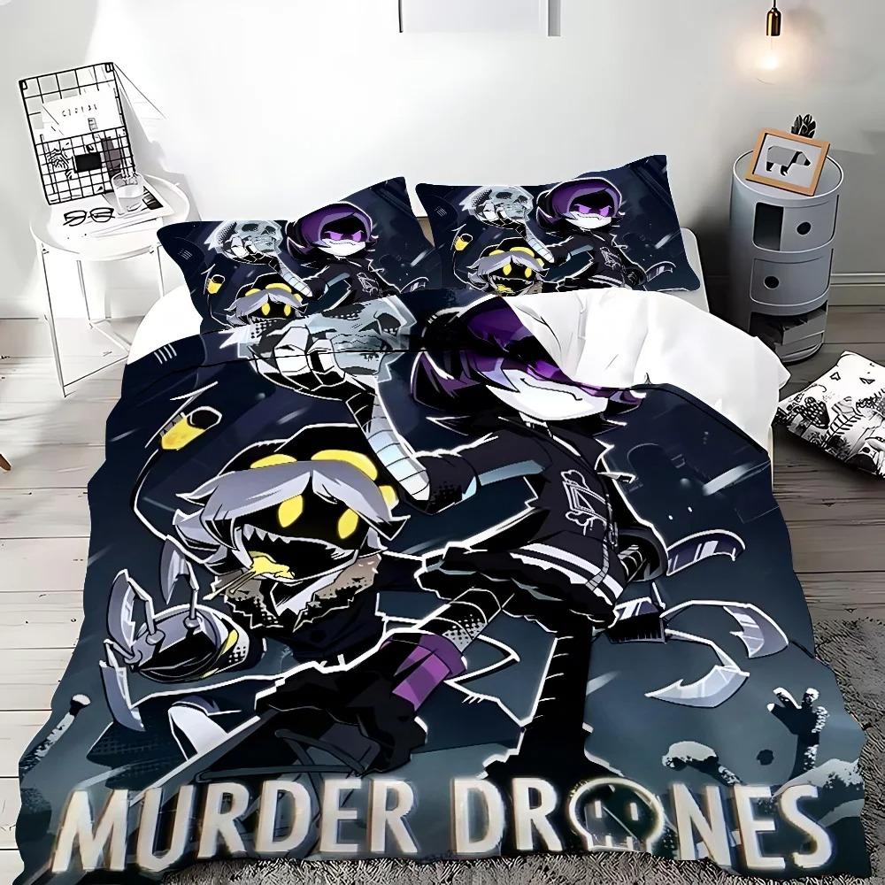Exquisite 3D M-Murder Drones Bedding Set Duvet Cover Pillowcase Bedroom Decoration Full Size Youth Kids Girl Boys Birthday gift