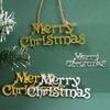 10Pcs Merry Christmas Sign Ornaments Happy New Year Gold Sliver Xmas Letter Pendant for Home Tree Door Hanging Drop Ornament