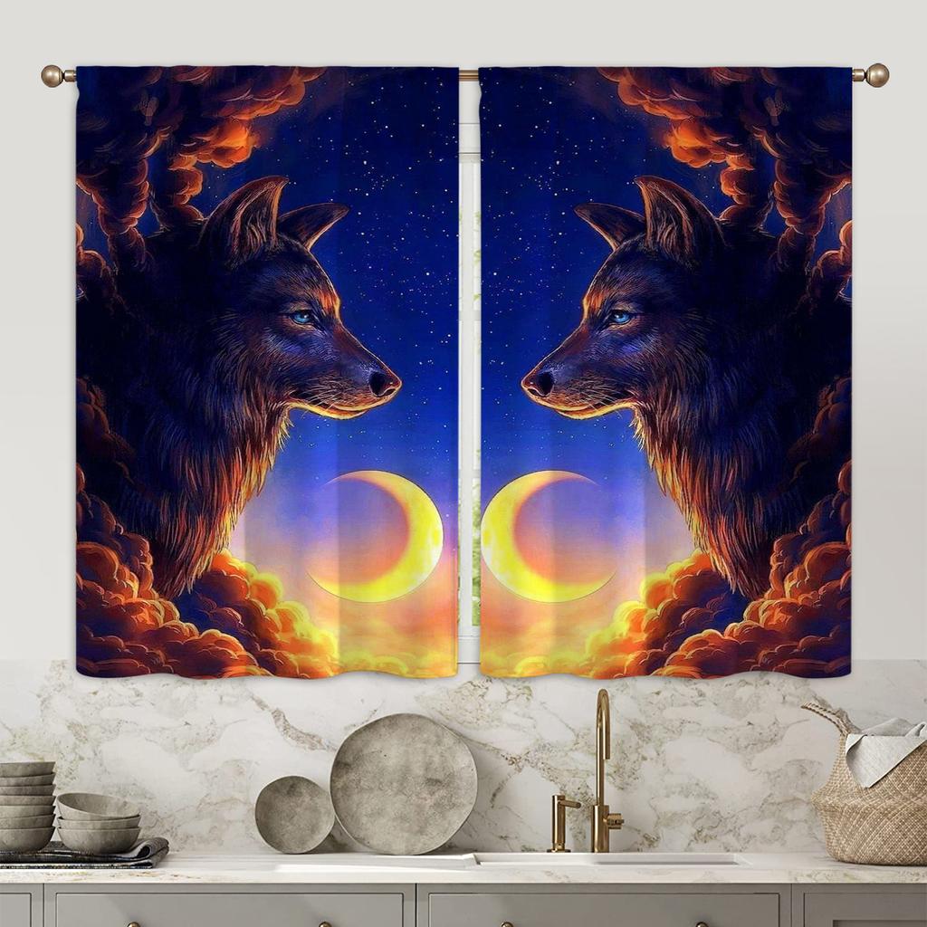 Современные шторы с 3D волками и животными для гостиной, роскошные шторы для спальни, кухни, шторы, декор для окон