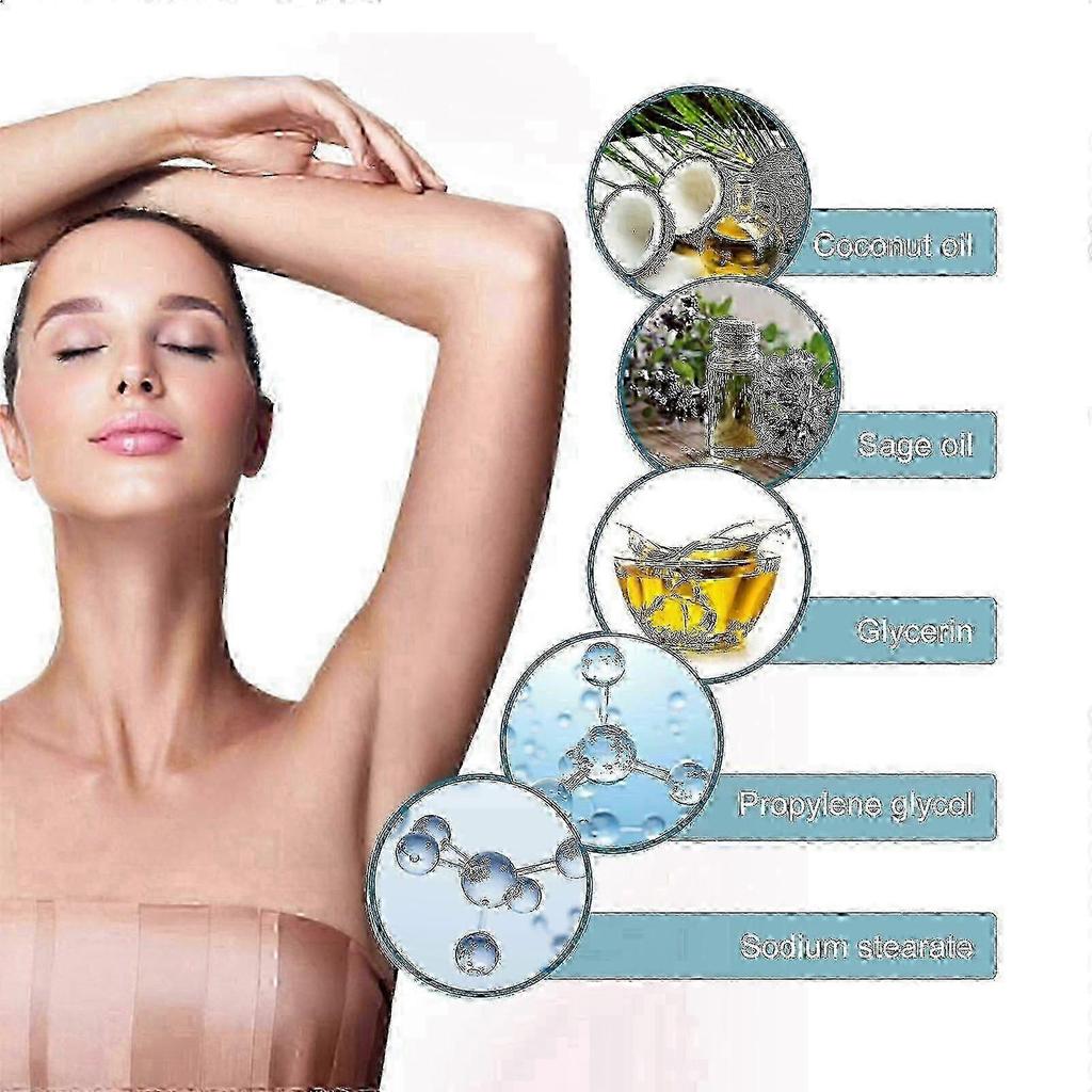 Coconut Oil Underarm Deodorant, Lighten Underarm Odor Refreshing And Fragrance Antiperspirant Cream