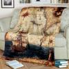 29 Style New Retro Marine Nautical Chart Compass Map Blanket,Soft Throw Blanket for Home Bedroom Bed Sofa Travel Office Cover