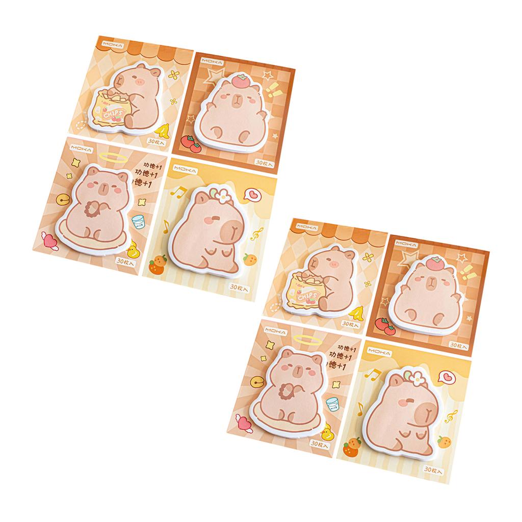 8Pcs Self-Adhesive Stick Notes Pad Cartoon Shape Stick Notes Stick Pad Removable Stick Notes Notepads Stick Note Pad Set