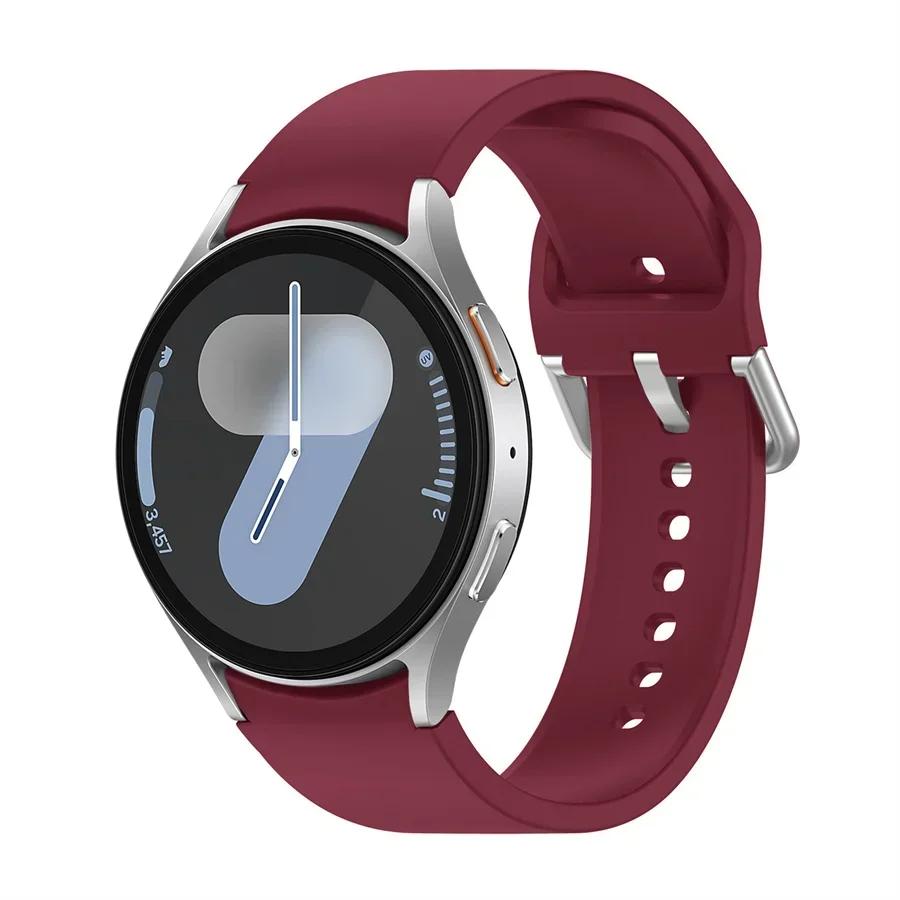 Силиконовый ремешок для Samsung Galaxy Watch 7 6 5 4 44мм 40мм 5 45мм 20мм Браслет Galaxy Watch6 4 classic 47мм 43мм 46мм 42мм ремешок