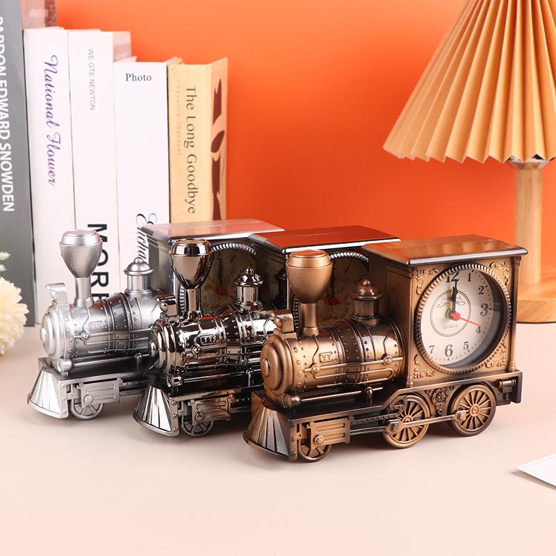 Креативный Локомотив Поезд Будильник Античный Двигатель Дизайн Стол Декор Украшения