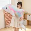 Colorful whale throw pillow plush toy doll aquarium dolphin doll girl cute doll