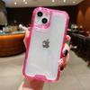 2 in 1 transparent thicken frame rugged phone case for iPhone 15 14 13 12 11 Pro Max full cover shockproof hard armor back cover