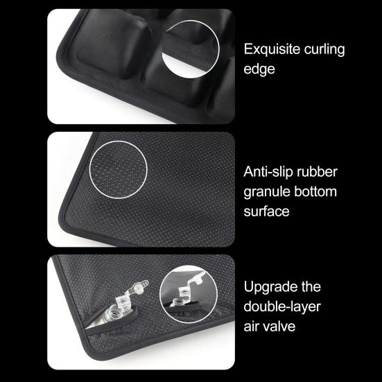 Подушка для путешествий 3D Air надувная подушка для сиденья с нескользящей подошвой Эргономичный дизайн Дышащая регулируемая портативная подушка для путешествий