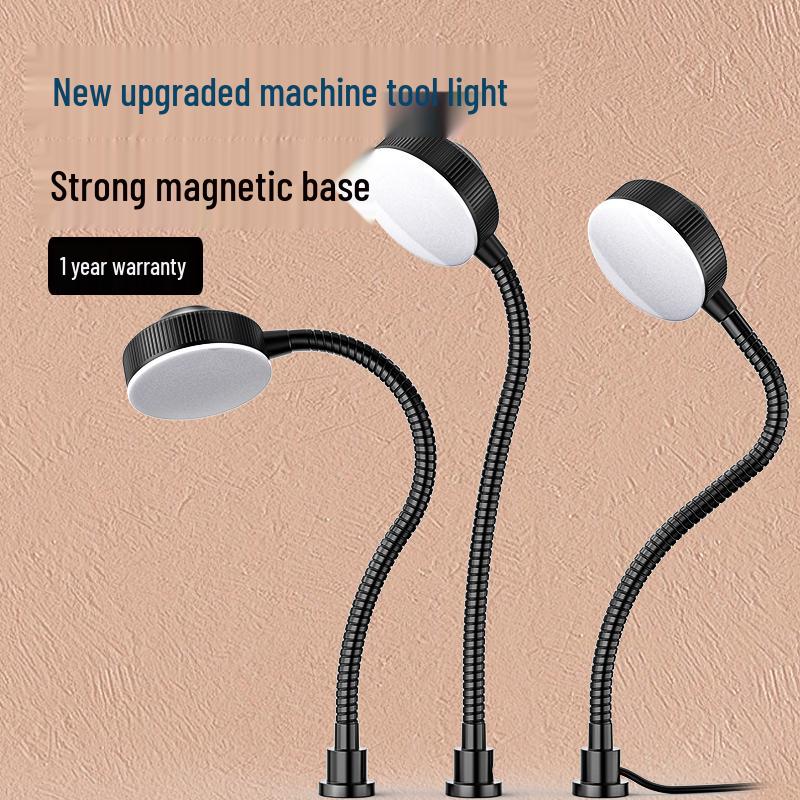 220V LED Work Light with Magnetic Base for Lathe, Punch Press, Injection Molding, and 24V Equipment