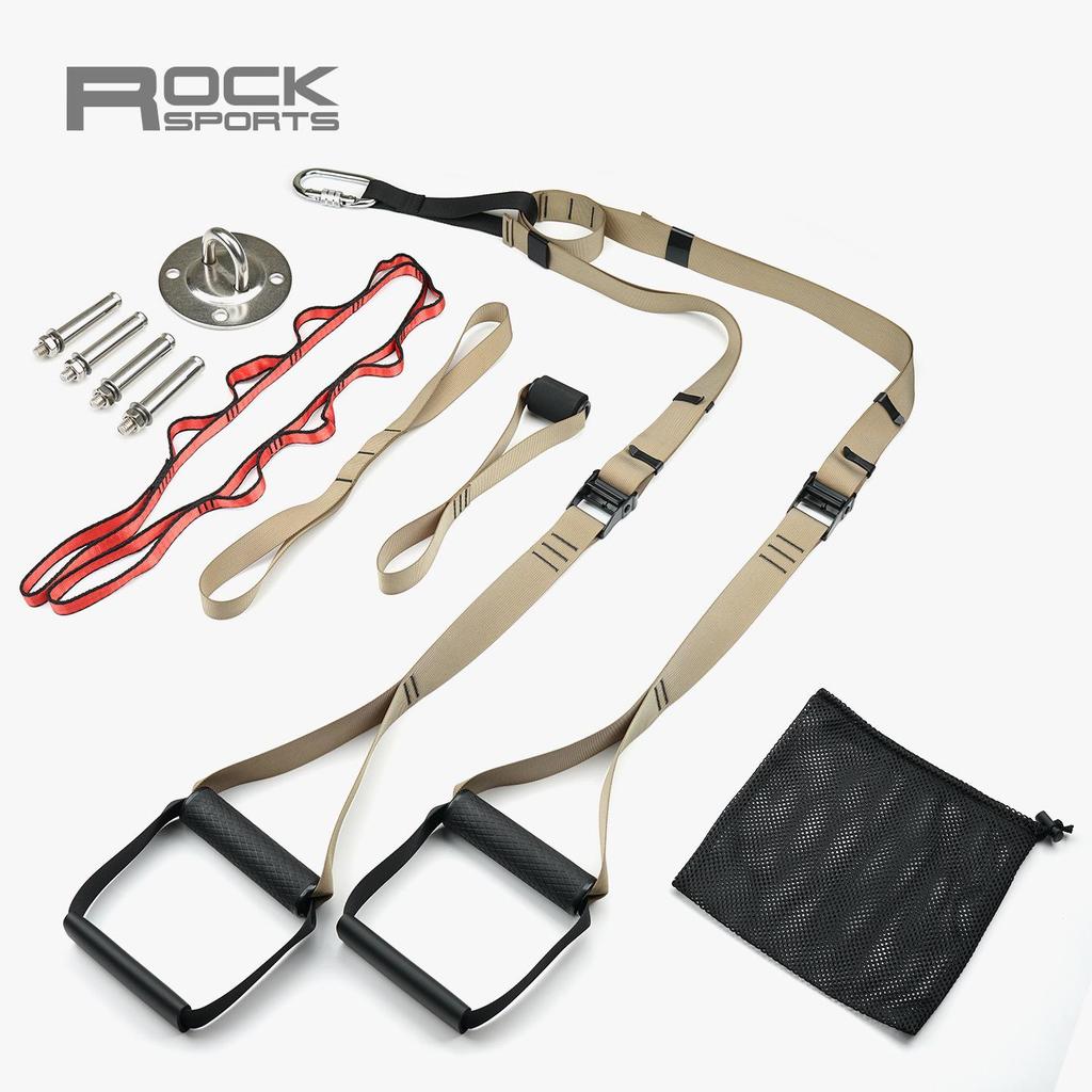 RS-trx Suspension Training Straps: Home Fitness Equipment for Comprehensive Resistance Training, Suitable for Both Men and Women.