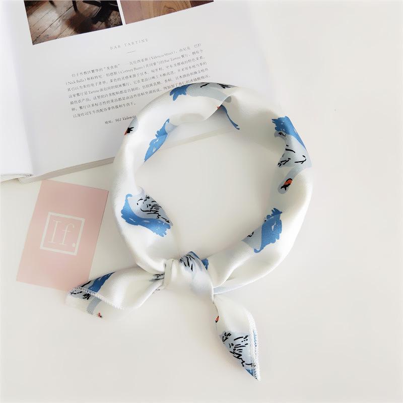 50 Spring/Summer New Small Scarf Small Square Scarf Women'S Professional Decoration Printed Professional Fashion Scarf
