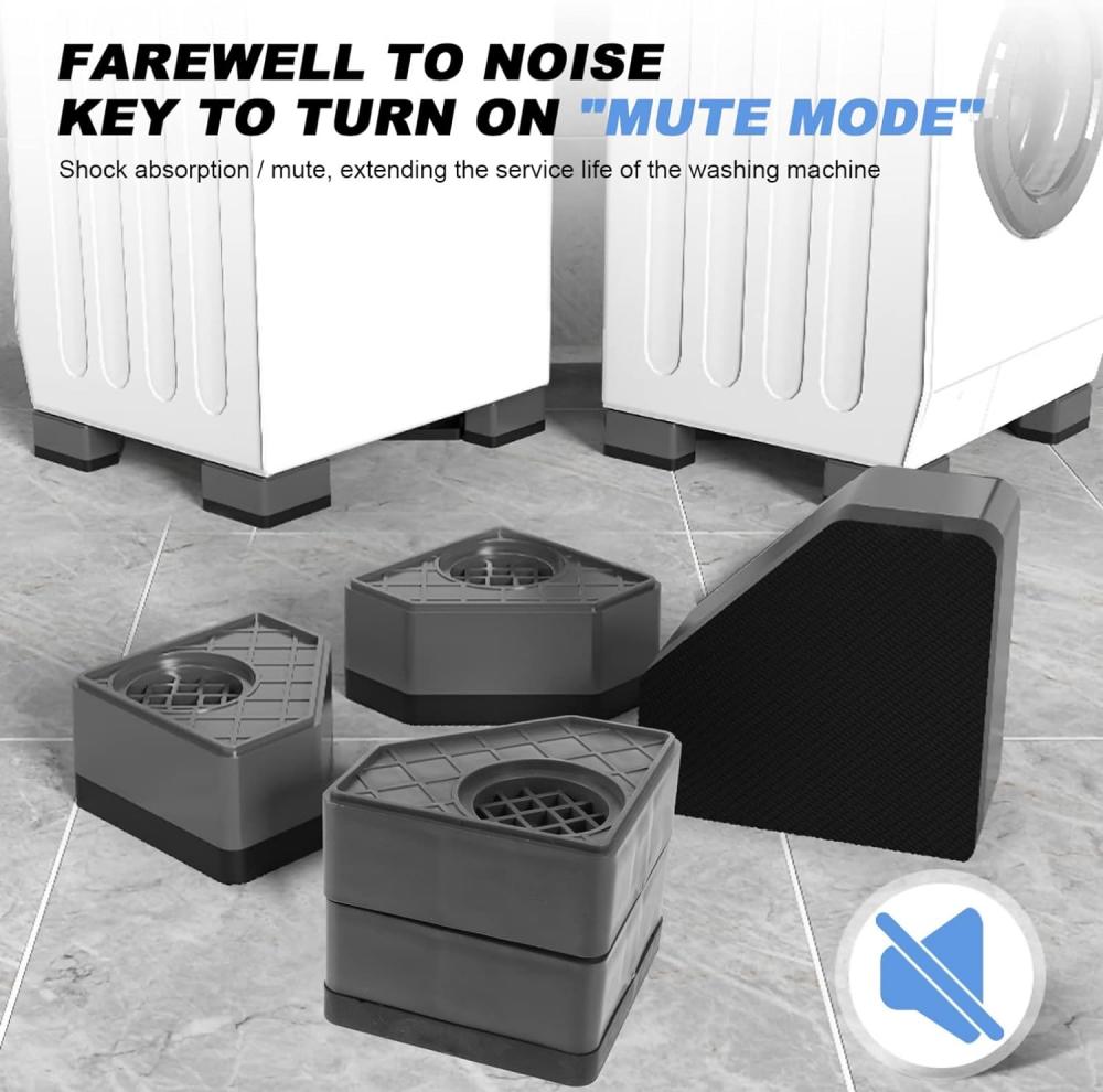 4 шт., усиленные антивибрационные подушечки для стиральной машины, резиновые ножки, коврик, бесшумная стиральная машина, сушилка, опора для мебели, демпферы, подставка