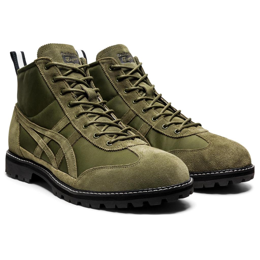 Onitsuka Tiger MEXICO RINKAN Bronze Size Cm Boots, Green/Bronze Green, 24.5