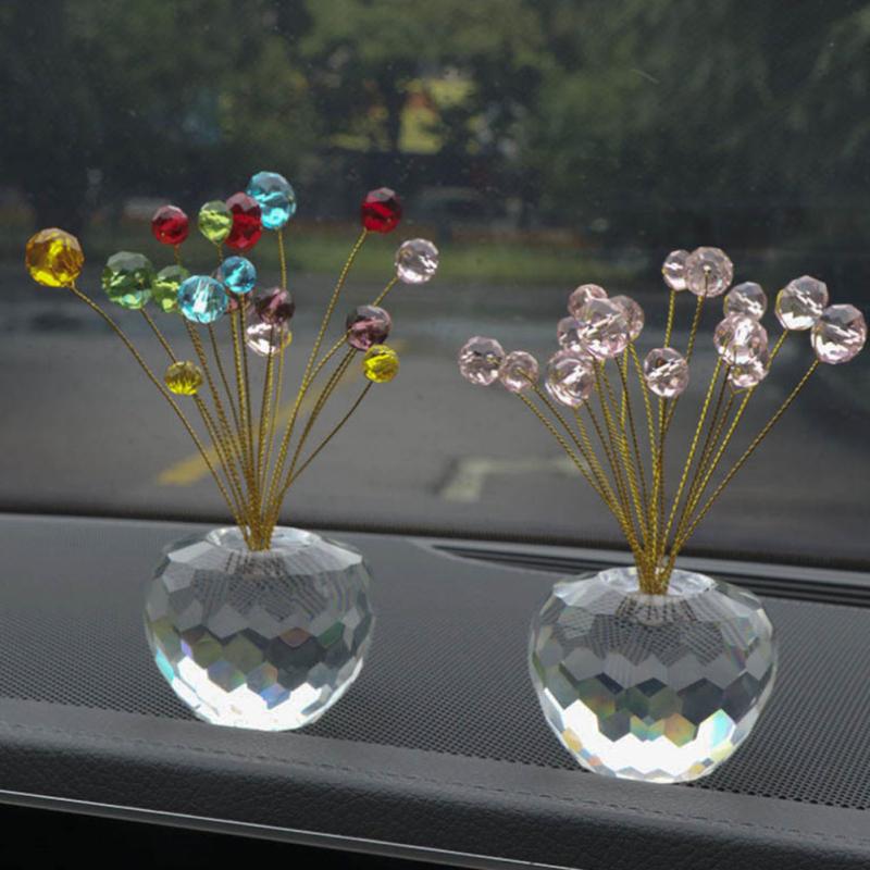 Lucky Fruit Crystal Автомобильный орнамент Красочные бусины Статуэтка Коллекция Домашнее украшение для интерьера