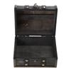 Wooden Retro Treasure Chest With Buckle Lock Storage Box Storage Case Jewelry Organizer Box  Props