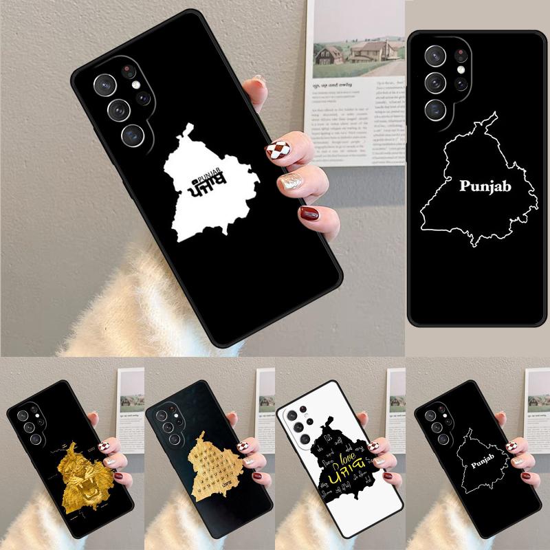 Карта Пенджаба Чехол для телефона Для Samsung Galaxy S24 S25 Ultra S21 S22 Ultra S10E Note 10 Plus Note 20 FE S23