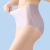 High Waisted Waist Hugging Underwear for Women Summer Slim Fit Plus Size Seamless Ice Silk Triangle Panties