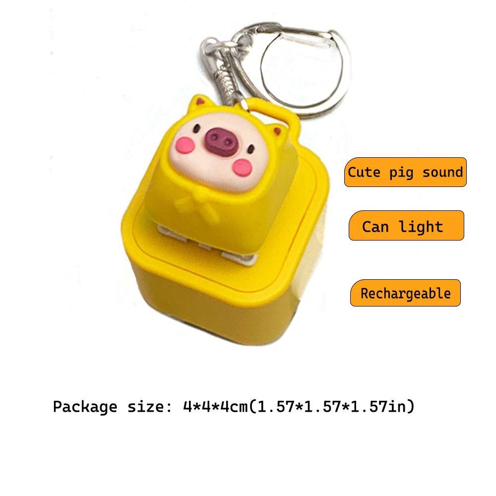 Mouse Shape Finger Keyboard Caps DIY Keyboard Hamster Keychain New Fidget Keychain Pass The Time