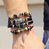 Винтажные кожаные тканые многослойные браслеты в этническом стиле в стиле бохо Эффектные украшения для женщин и мужчин