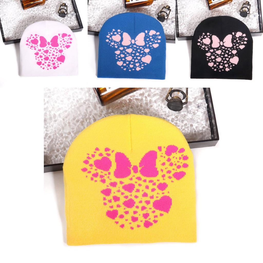 Mickey Mouse Knit Hat For Winter Warmth With Cozy Acrylic Fabric For Outdoor Activities