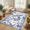 Ethereal Owl Theme Soft Crystal Velvet Rug Custom Name & Text Print Non Slip Floor Rug for Bedroom Living Room