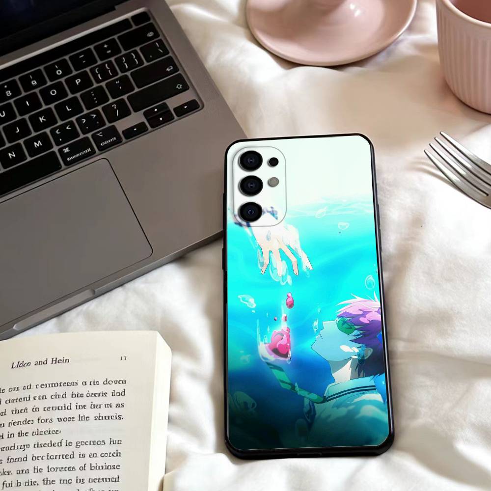 Чехол для телефона Аниме S-Saiki Kusuo Для Samsung S25,24,23,22,30,21,10,9,Ultra,Plus,Lite,FE,4,5 G Мягкий Черный Чехол