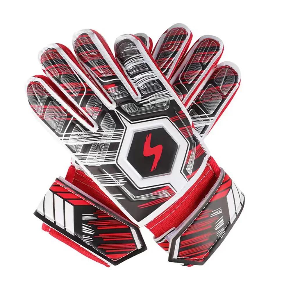1 Pair Adults Kids Professional Soccer Goalkeeper Gloves Finger Protection Goalkeeper Thickened Latex Football Goalkeeper Gloves