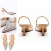 Heeled Sandals With Pearl Embellishments For Summer Wear