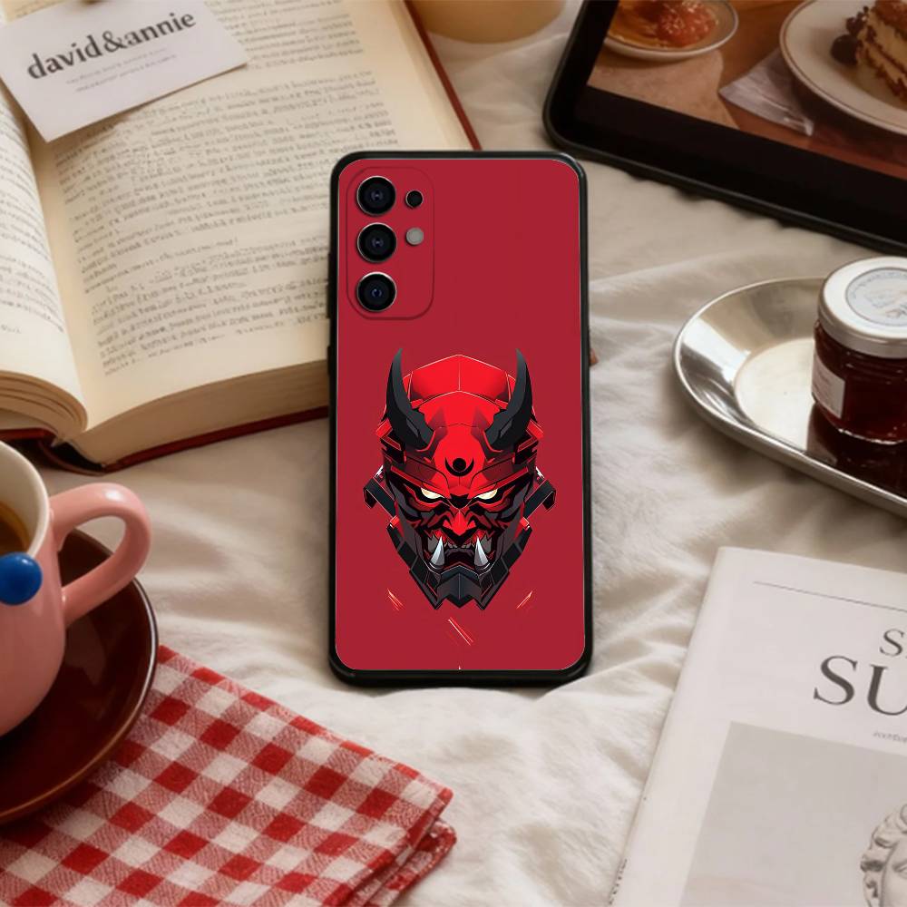 O-Oni Hannya Mask Spirit Phone Case For Samsung S 25,24,23,22,30,21,10,9,Ultra,Plus,Lite,FE,4,5 G Soft Black Case