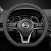 Чехол из замши для руля автомобиля для Nissan Qashqai X-Trail Patrol NP300 Frontier Sentra Kicks Versa Автоаксессуары