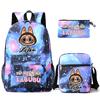 3Pcs/set Cartoon Printed Backpack Teenager Student Boy Girl Schoolbag Larger Capacity Bagpack Travel Bag Kid Gift Mochila