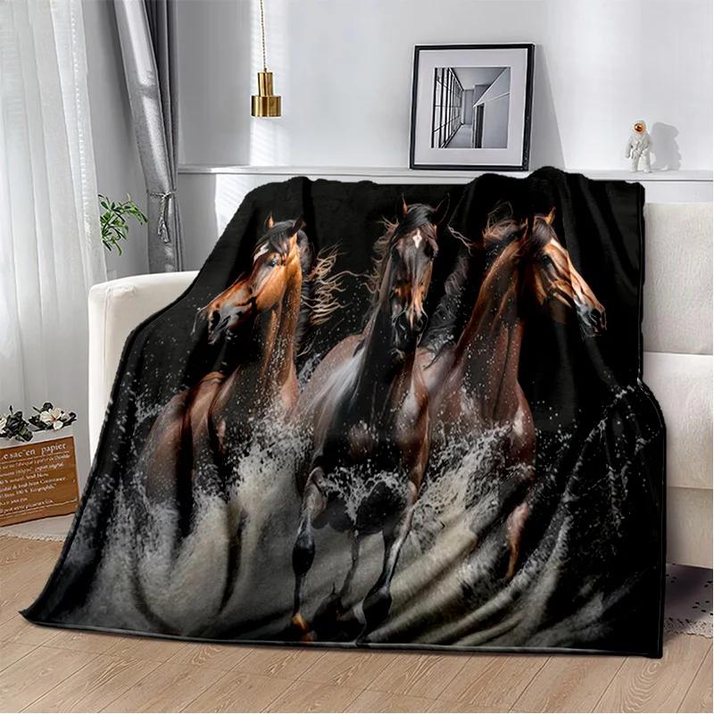 Одеяло с изображением лошади Pentium Gallant Steed, мягкое одеяло для дома, спальни, кровати, дивана, пикника, путешествия, офиса, детское одеяло