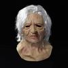 Old Woman Mask Halloween Creepy Wrinkle Face Mask Latex Cosplay Party Props