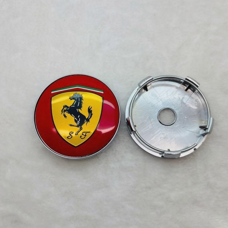 1 шт. 60 мм для колпака колеса автомобиля Ferrari, модификация стального диска, универсальный, золотой, выставочный логотип, значок, декоративные наклейки, аксессуары