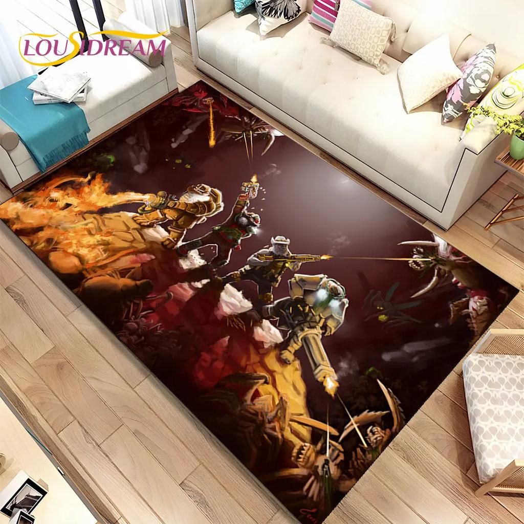 3D DRG Deep Rock Galactic Game Gamer Коврик, Коврик для гостиной Спальня Диван Коврик Украшение, детский нескользящий напольный коврик