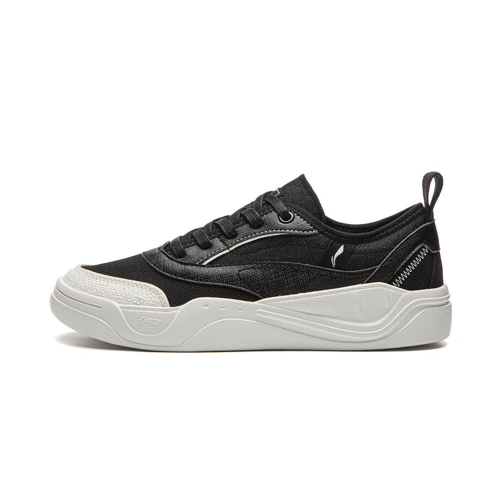 Li Ning Light Sail Скользкие, Износостойкие, Дышащие Низкие Кеды для Скейтборда Женские Черно-Белые AGCW080-2