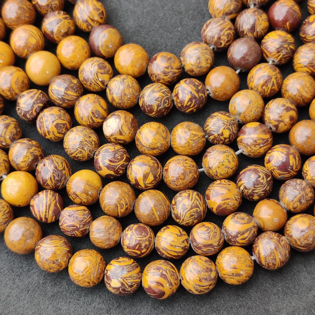 Бусины яшмы высшего качества из натуральной кожи слона Мариам, бусины из драгоценных камней, свободные бусины длиной 14–15 дюймов, бусины размером 6 мм, 8 мм, 10 мм.