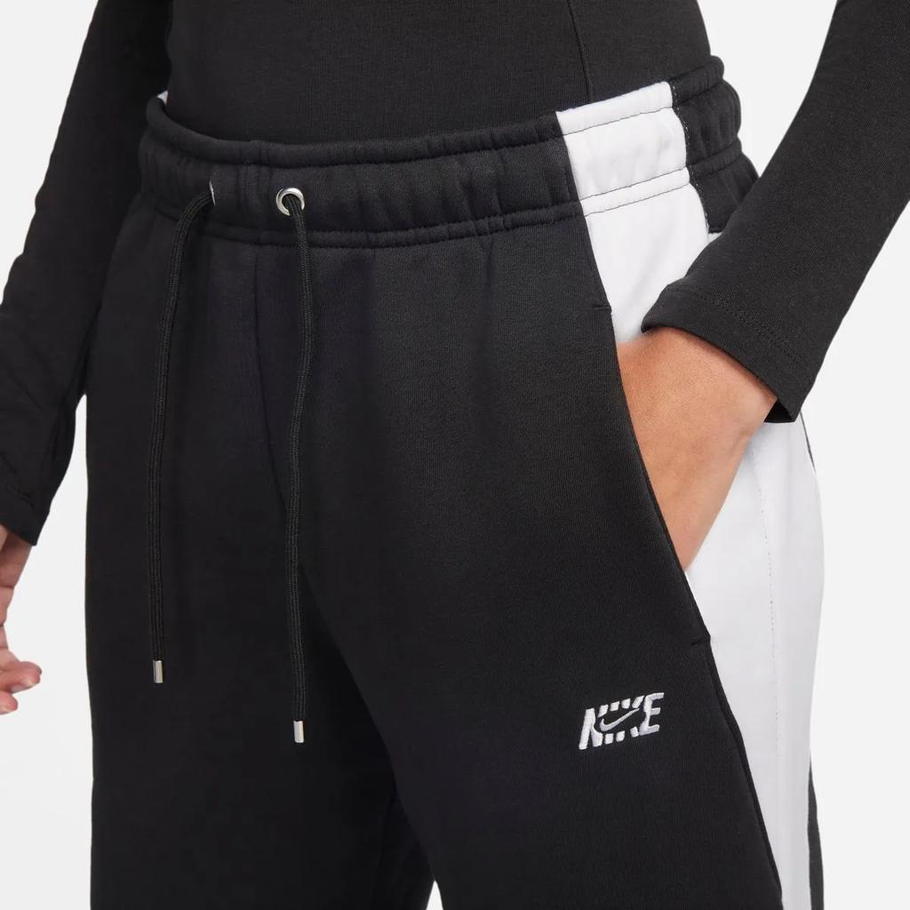 Nike Sportswear Icon Clash Color Block Drawstring Casual Jogger Pants Women Bottoms Black DQ7112-010