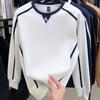 Модный и повседневный мужской топ с круглым вырезом и длинным рукавом для фитнеса и спорта осенью и зимой