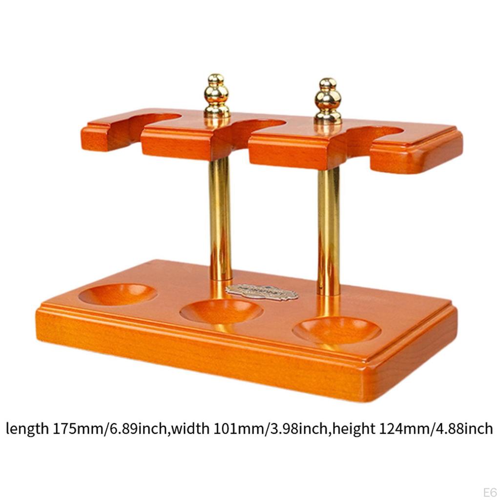 Деревянная подставка для трубок на 3 слота, ручная работа, аксессуары, органайзер-стойка из массива дерева, черная