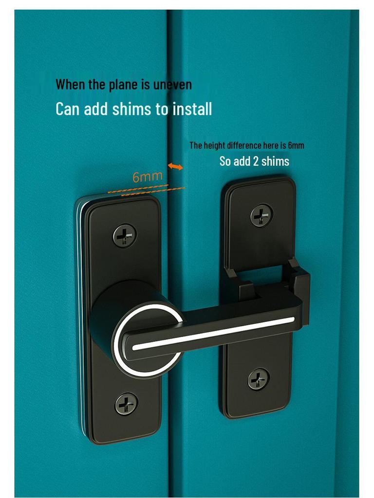 Светящийся замок-защелка для двери ванной комнаты без сверления