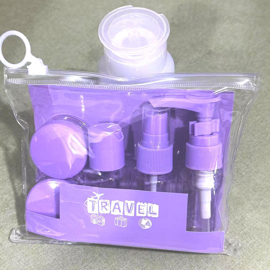 Набор дорожных бутылочек 6 шт. Герметичные контейнеры многоразового использования с дозатором для косметики, лосьона, крема, жидкости, туалетных принадлежностей для хранения