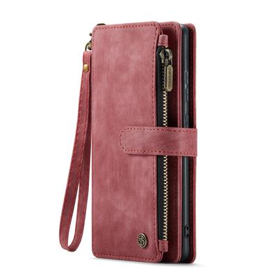 Для Samsung Galaxy S25+ Чехлы для телефона с ремешком CASEME C30 Молния Множественный держатель для карт PU кожаный чехол