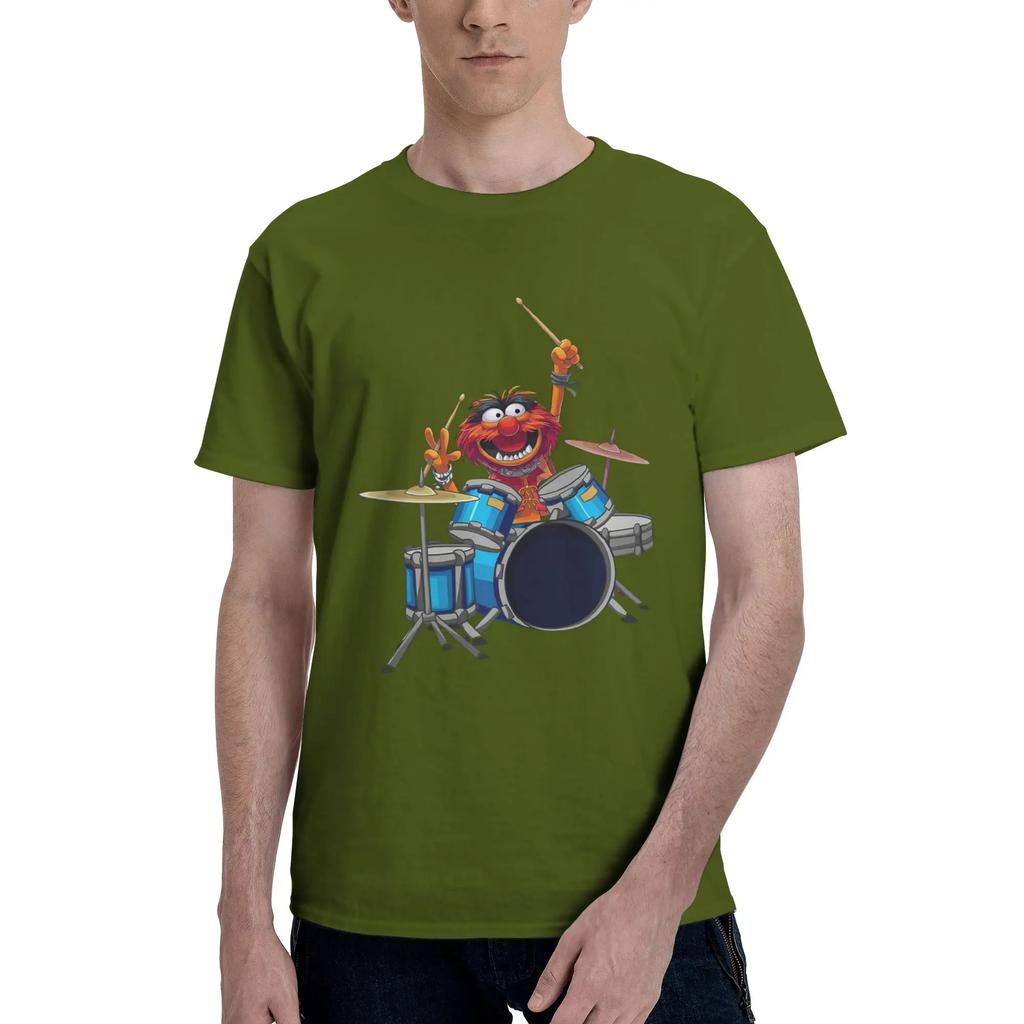 Animal Drummer The Muppets Show Men TShirt Oversized T Shirts Mens ONeck Cotton Tees Short Summer Male